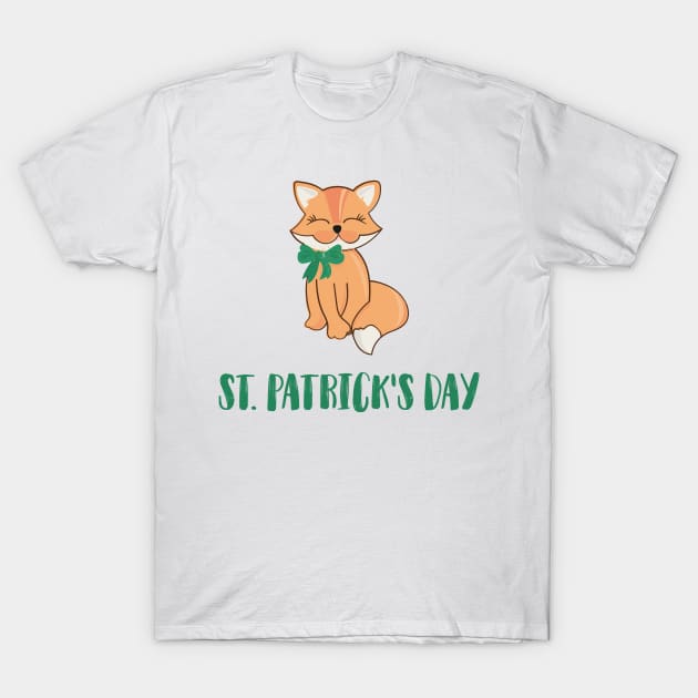 Saint Patrick's Day Fox T-Shirt by Artmoo